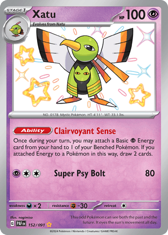 Xatu Paldean Fates Pokemon Card