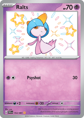 Ralts Paldean Fates Pokemon Card