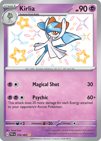 Kirlia Paldean Fates Pokemon Card