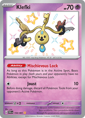 Klefki Paldean Fates Pokemon Card