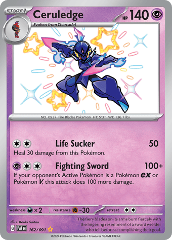 Ceruledge Paldean Fates Pokemon Card