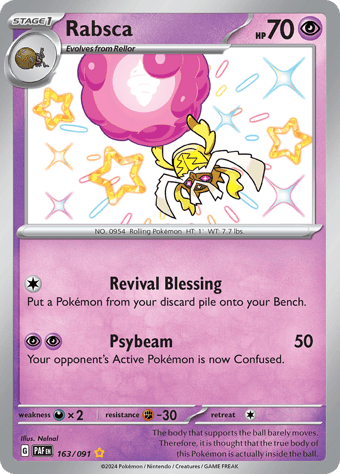Rabsca Paldean Fates Pokemon Card