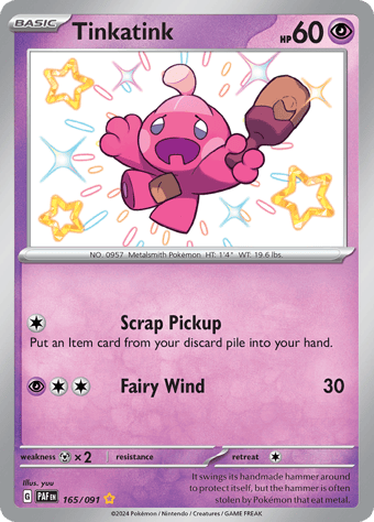 Tinkatink Paldean Fates Pokemon Card