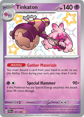 Tinkaton Paldean Fates Pokemon Card