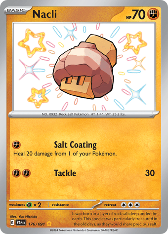 Nacli Paldean Fates Pokemon Card