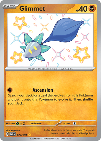 Glimmet Paldean Fates Pokemon Card