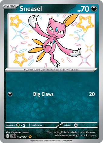 Sneasel Paldean Fates Pokemon Card