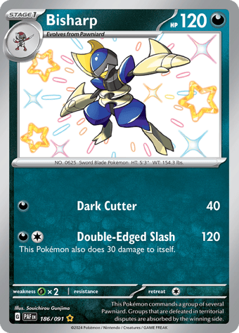 Bisharp Paldean Fates Pokemon Card