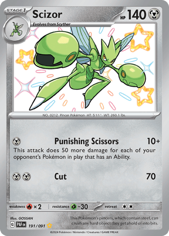 Scizor Paldean Fates Pokemon Card