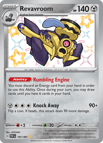 Revavroom Paldean Fates Pokemon Card
