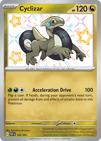 Cyclizar Paldean Fates Pokemon Card