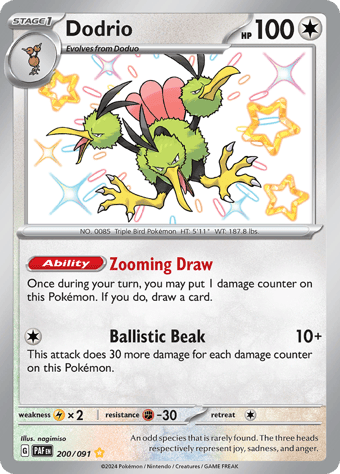 Dodrio Paldean Fates Pokemon Card