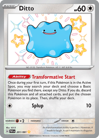 Ditto Paldean Fates Pokemon Card