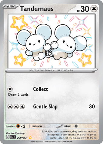 Tandemaus Paldean Fates Pokemon Card