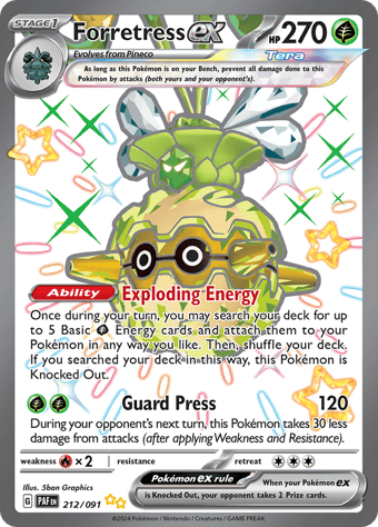 Forretress ex Paldean Fates Pokemon Card