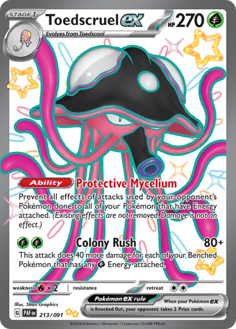 Toedscruel ex Paldean Fates Pokemon Card