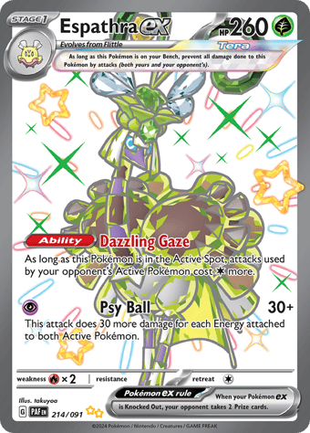 Espathra ex Paldean Fates Pokemon Card
