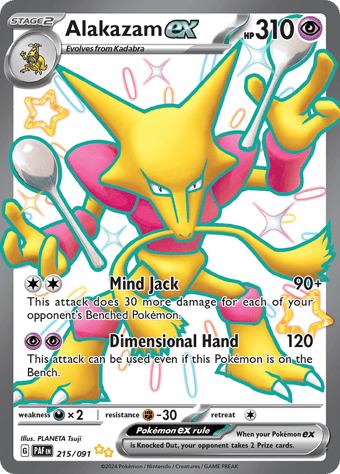 Alakazam ex Paldean Fates Pokemon Card