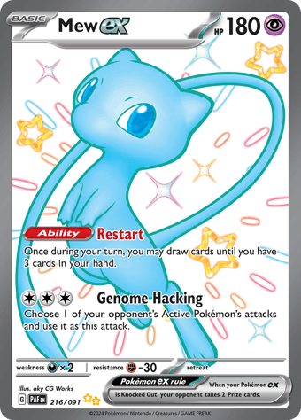 Mew ex Paldean Fates Pokemon Card