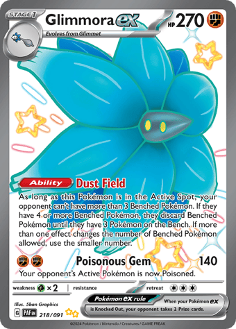 Glimmora ex Paldean Fates Pokemon Card
