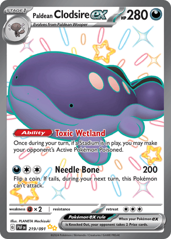 Paldean Clodsire ex Paldean Fates Pokemon Card