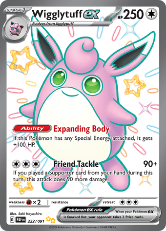 Wigglytuff ex Paldean Fates Pokemon Card