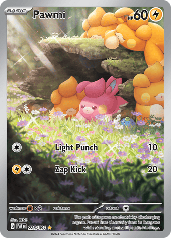 Pawmi Paldean Fates Pokemon Card