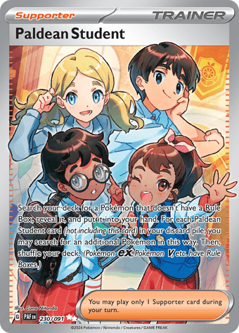 Students in Paldea Paldean Fates Pokemon Card