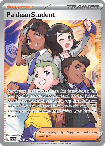 Students in Paldea Paldean Fates Pokemon Card