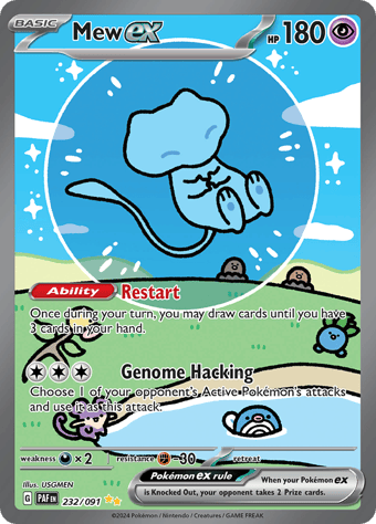 Mew ex Paldean Fates Pokemon Card