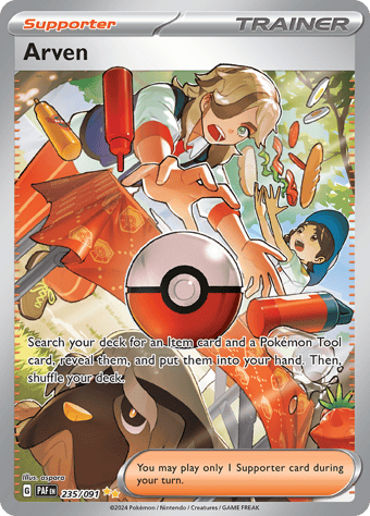 Arven Paldean Fates Pokemon Card