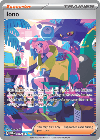 Iono Paldean Fates Pokemon Card