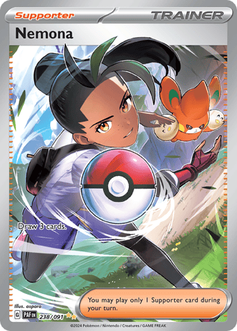 Nemona Paldean Fates Pokemon Card