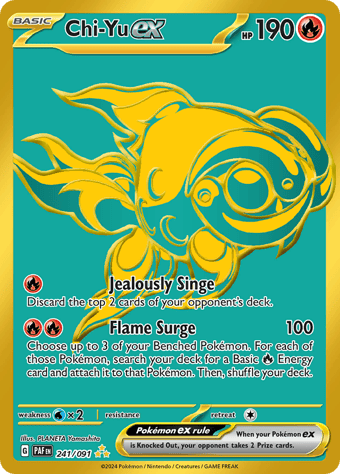 Chi-Yu ex Paldean Fates Pokemon Card