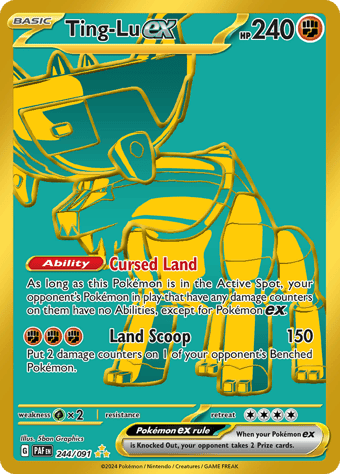 Ting-Lu ex Paldean Fates Pokemon Card