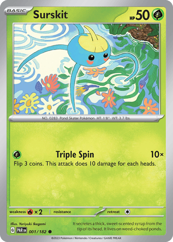 Surskit Paradox Rift Pokemon Card
