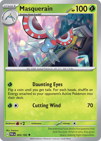 Masquerain Paradox Rift Pokemon Card