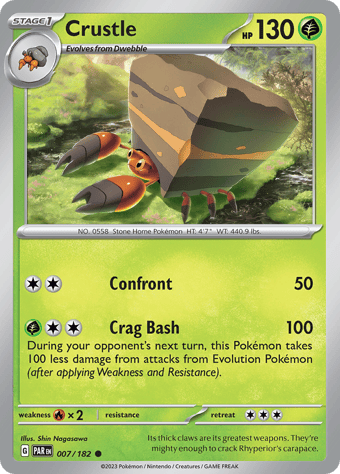 Crustle Paradox Rift Pokemon Card