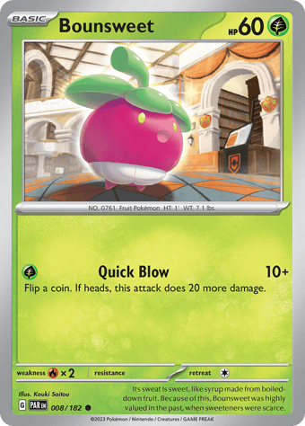 Bounsweet Paradox Rift Pokemon Card