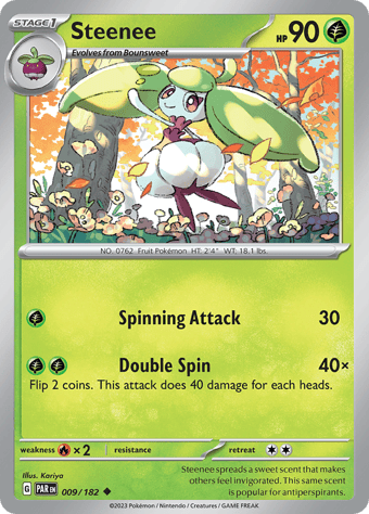 Steenee Paradox Rift Pokemon Card