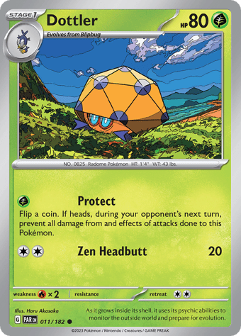 Dottler Paradox Rift Pokemon Card