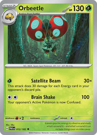 Orbeetle Paradox Rift Pokemon Card