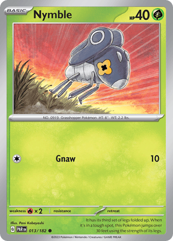 Nymble Paradox Rift Pokemon Card