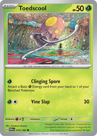 Toedscool Paradox Rift Pokemon Card