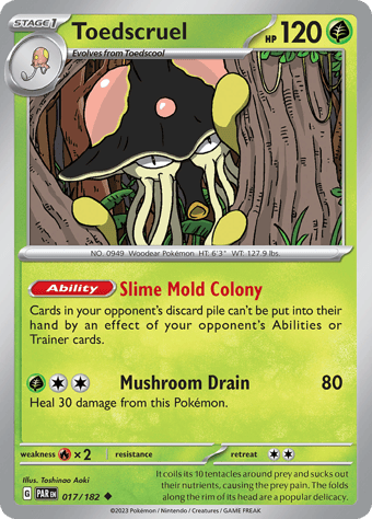Toedscruel Paradox Rift Pokemon Card