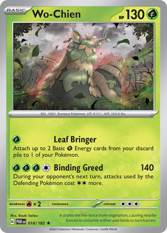 Wo-Chien Paradox Rift Pokemon Card