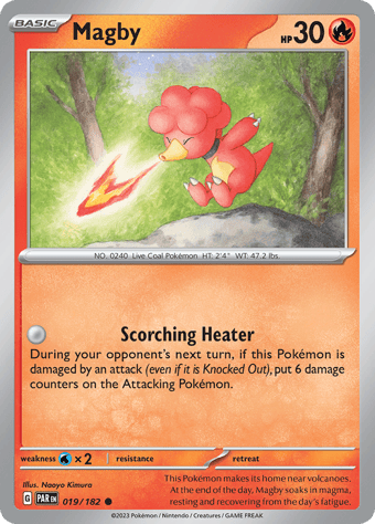 Magby Paradox Rift Pokemon Card