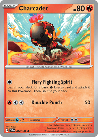 Charcadet Paradox Rift Pokemon Card