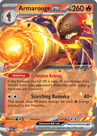 Armarouge ex Paradox Rift Pokemon Card