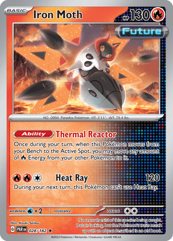 Iron Moth Paradox Rift Pokemon Card